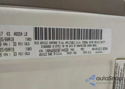 2008 Chrysler Aspen Limited z USA, uszkodzony, nr VIN 1A8HW58228F144526